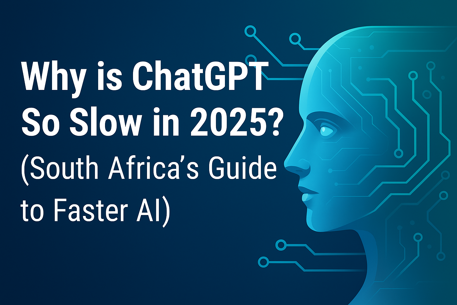 Blog feature image for ChatGPT So Slow in 2025 article with AI theme