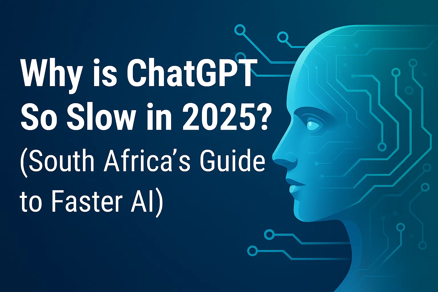 Blog feature image for ChatGPT So Slow in 2025 article with AI theme