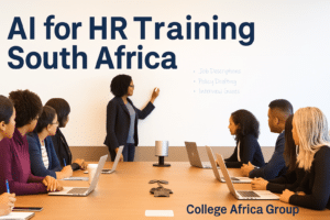 AI for HR Training South Africa delivered by College Africa Group to HR and People teams learning AI tools such as ChatGPT and Microsoft Copilot. 
