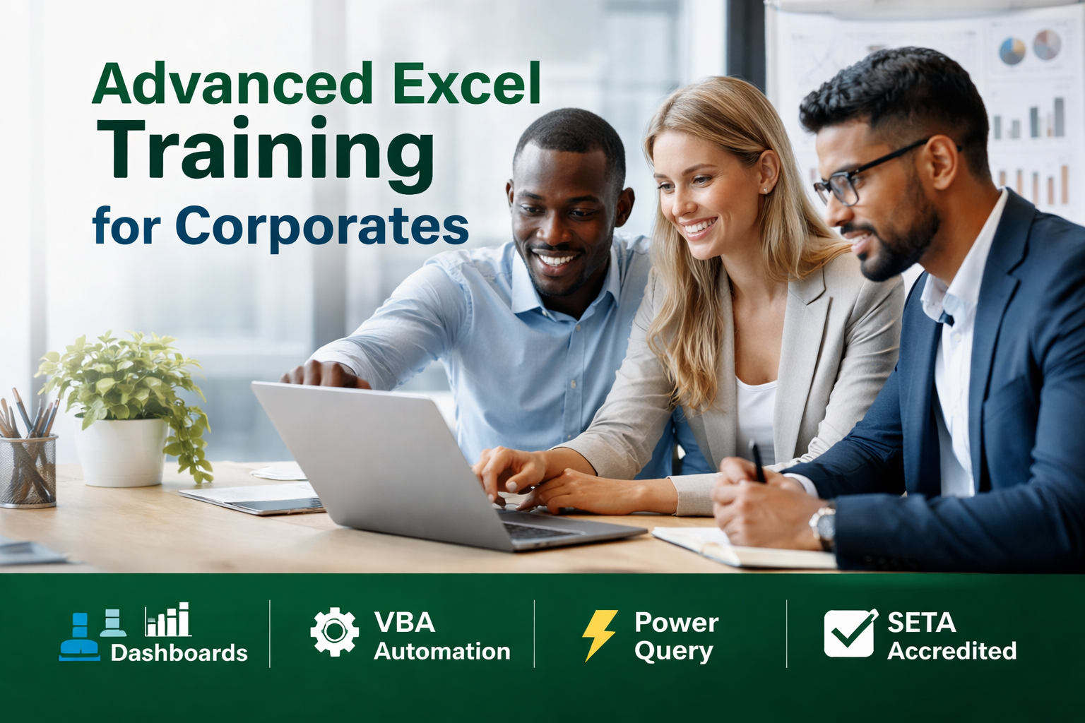 Advanced Excel training for South African corporates covering dashboards, VBA automation and Power Query