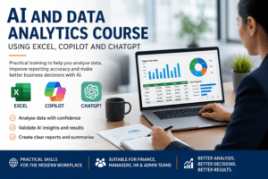 AI and Data Analytics Course using Excel Copilot and ChatGPT for business reporting data analysis and AI validation