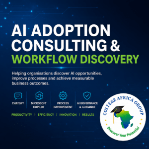 AI Adoption Consulting and Workflow Discovery services in South Africa including ChatGPT, Microsoft Copilot, AI governance and business process improvement