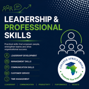 Leadership and professional skills training in South Africa including leadership development, management skills, communication skills, customer service and time management