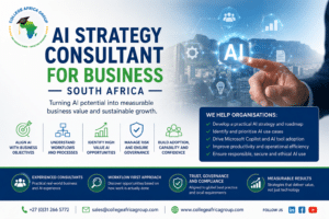 AI Strategy Consultant for Business South Africa helping organisations develop AI strategies, improve AI adoption and identify high-value AI opportunities.