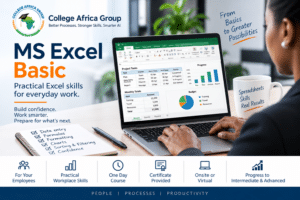 MS Excel Basic training for corporate employees by College Africa Group